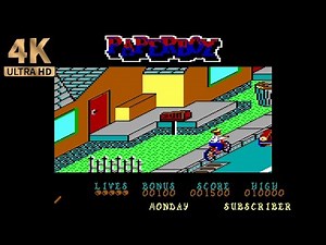 Paperboy (1985) | Longplay - Full Playthrough | PC DOS 4K