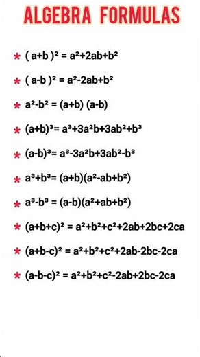 Match basic formulas, algebra Formulas #match #learning