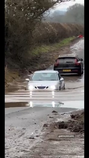 SaabPlanet.com on Instagram: "Saab vs. Volvo in Deep Water"