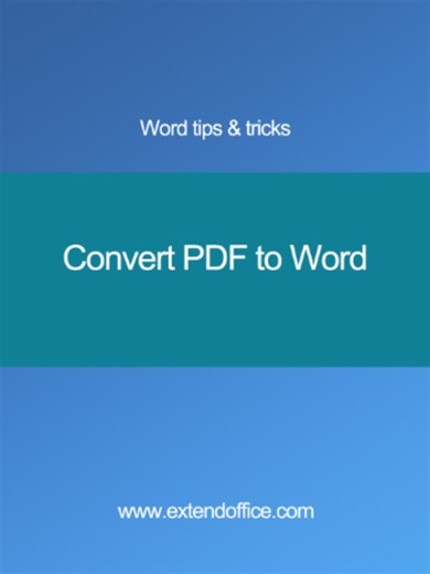 Convert PDF to Word #word #wordtips #pdf #convert Two methods for converting PDF files to Word documents