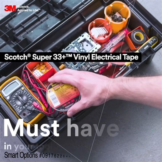 382 reactions · 11 shares | 3M Scotch Super 33+ Vinyl Electrical Tape Scotch® Super 33+ Vinyl Electrical Tape is a 7 mil thick, premium grade tape that provides electrical insulation for all wires and cables rated up to 600V. The flame retardant tape withstands a temperature range of 0 to 221 °F ( 18 to 105 °C). It is compatible with solid dielectric cable insulation, synthetic cable insulations, jackets and splicing compounds. #3M #3MEMD | Smart Options Industrial Supplies, Inc. | Facebook
