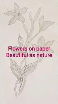 Simple Pencil Sketch | Flower Drawing for Beginners | Floral Art