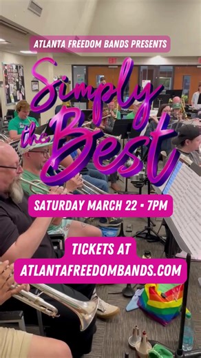 What could be better than a march in March?! Our Concert Band is hard at work preparing for this weekend. Join Atlanta Freedom Bands on Saturday, March 22 for Simply The Best - a collection of wind band classics that's sure to entertain! Tickets are available now at https://f.mtr.cool/txyqtgkjji
