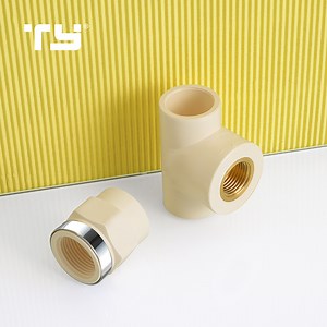 [Hot Item] Brass Threaded Female Tee CPVC Pn25 Plastic Pipe Fittings for Supply Water