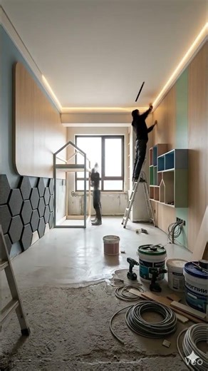 Kids Bedroom Transformation 🧸✨ | Satisfying AI Time Lapse #shorts #kidsroom #makeover