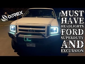 2005-07 Excursion/Superduty Alpharex Headlights Luxx Series Install