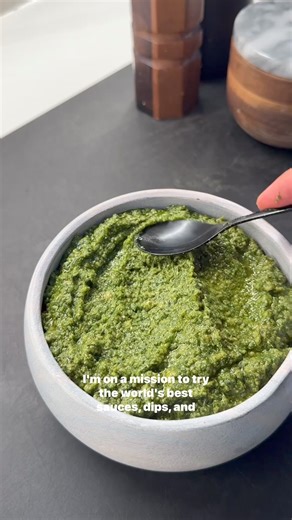 49K views · 682 reactions | BASIL PESTO. Im on a mission to recreate the world’s best sauces, dips, and spread. We’re moving onto pesto. This one is most definitely in the top 5! Full recipe in the COMMENTS ⬇️⬇️ #lowcarb #lowcarbrecipes #pesto #mediterraneanfood #mediterraneanlife #goodmoodfood #healthyrecipes #keto #lowcarbpasta #ketorecipes #whatsonmyplate | Shred Happens | Facebook