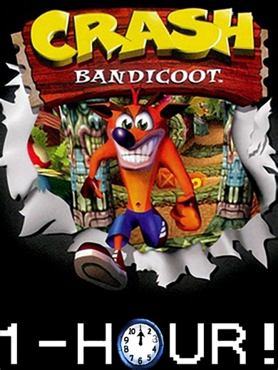 NOSTALG-HOUR - Episode 38 - Crash Bandicoot (PS1) - 1 Hour of gameplay! Welcome to our Nostalg-hour series! This is a daily upload of 1 hour of gameplay footage from games that strike that Nostalgic feeling! Todays game is: Game: Crash Bandicoot Released: 1996 Developer: Naughty Dog Publisher: Sony Computer Entertainment Platform(s): PS1 CRASH BANDICOOT Take a spin with the hyper-active island-hopper Crash Bandicoot! Cross flaming pits, sail the river, and ride the wild piggy as you battle all m
