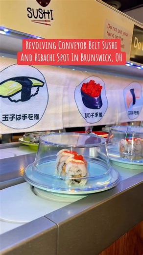 We just checked out @samuraibrunswick Revolving Sushi Bar for some delicious sushi, hibachi, and cotton candy from the robotic cotton candy machine. There were tons of different types of appetizers, sushi, nigiri, and desserts that came around on the conveyor belt, and everything was fresh. The hibachi was also super flavorful. . . . #cleveland #food #foodie #clevelandfoodie #clevelandfood #hibachi #sushi | Things I’ve Been Eating