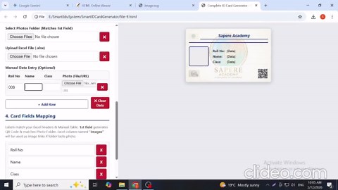 Offline Bulk ID Card Generator | Excel Data Upload & Auto QR Code Maker | HTML Badge Template for Schools and Events | Dual-sided CR80 - Etsy