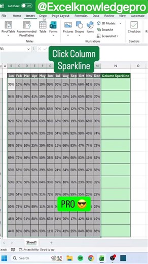Column Sparklines in Excel in 10 Seconds ⚡ (No Formula Needed!)