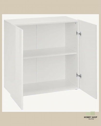 Mobile Moderno Multiuso 2 Ante Onda Bianco Lucido