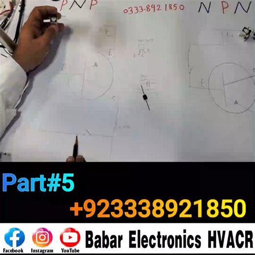 Babar Electronics HVACR on Instagram: "Transistors NPN PNP Basic Introduction By Babar Electronics HVACR #Transistors #NPN #PNP #BasicIntroduction #BabarElectronics #HVACR #ElectronicsTutorial #babarelectronicshvacrlecture #LearnElectronics #ElectronicsBasics #STEM #TechEducation #DCcircuits #ElectronicsEngineering #babarelectronicshvacr #ElectronicComponents #CircuitDesign #EngineeringBasics #HowTo #TechExplained #babarelectronicslecture #ElectronicsForBeginners #babarelectronicstech"