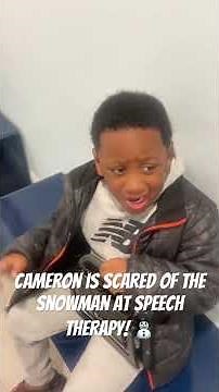 Cameron’s scared of Snowman! #autism #snowman #shorts