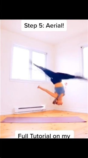 Try this steps easy aerial flip 😯 #shorts #motivation #yoga