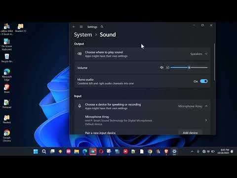 Mono audio in windows 11