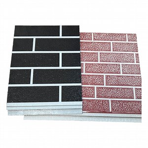 [Hot Item] Factory Price Decorative Panel Metal Cladding Panels Polyurethane Siding China Fireproof Wall 3D PU Sandwich Panel