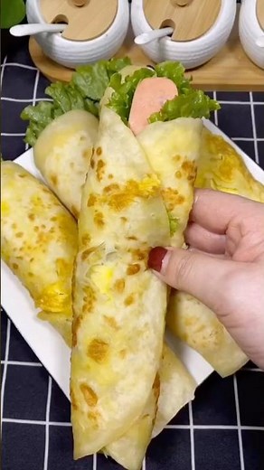 2 Ingredients. Simple and fast breakfast recipes. How to make burrito at home. Delicious food.