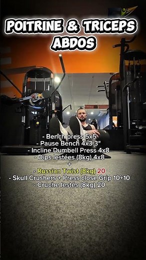 Poitrine & Triceps + Abdos | Séance Force & Hypertrophie | Discipline & Progression