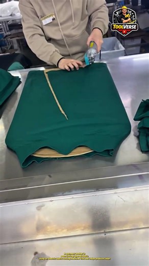 Fabric Cutting Process in Garment Factory Using Electric Cutting Machine #fabriccutting