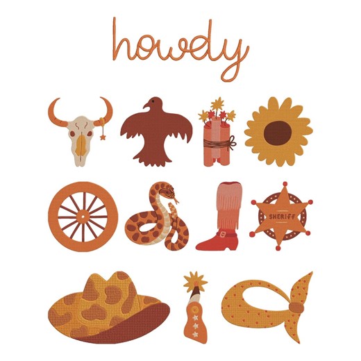 Howdy Western Embroidery Design, Cowboy Wild West Machine Embroidery File, 12 Design, 9 Size, Instant Download - Etsy