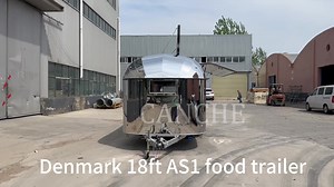 Mobile Food Truck Hot Dog Stand Mobile Kitchen Ice Cream Kiosk Hot Dog Cart with Grill and Deep Fryer Food Trailer