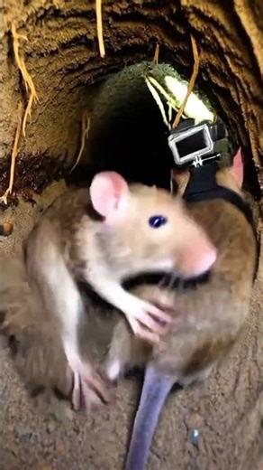 Rat POV Inside a Hidden Underground Burrow Colony 🐀 | Real Micro Camera Footage #Shorts