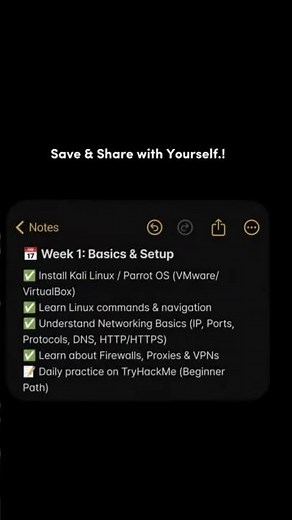 🛡️ 4-Week Cybersecurity Roadmap for Beginners 🔐 Ready to start your journey into Cybersecurity? H