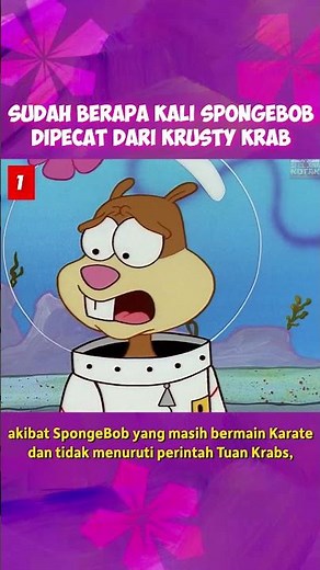 Sudah berapa kali SpongeBob dipecat dari Krusty Krab?