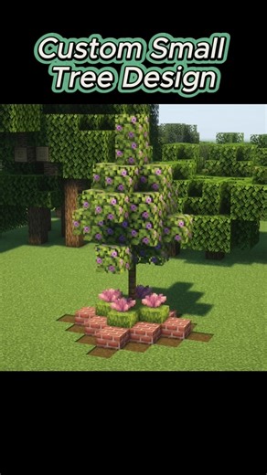 Pretty Small Tree Design #minecraft #shorts #minecraftbuilds