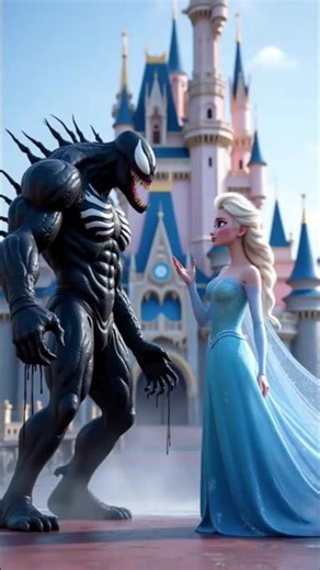 Venom ELSA #change #mix #合体 #変身 #edit #aiart #fusion