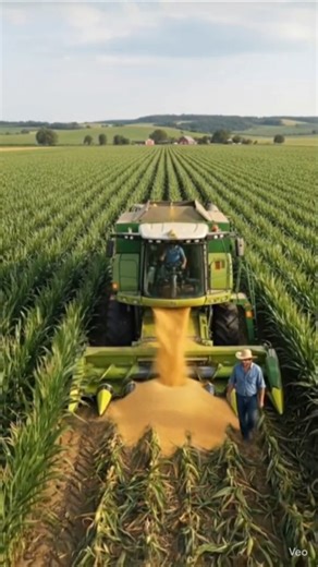 "Modern Farming Technology | Smart Harvesting in Corn Fields"