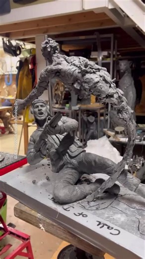 5.2K views · 46 reactions | Sculptor Steve Winterburn brings this Black Ops 7 Zombies cinematic moment straight out of the Dark Aether. | Call of Duty | Facebook