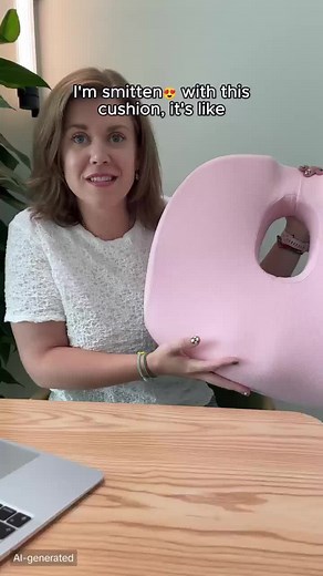 Test the AUVON pink seat cushion from Amazon.