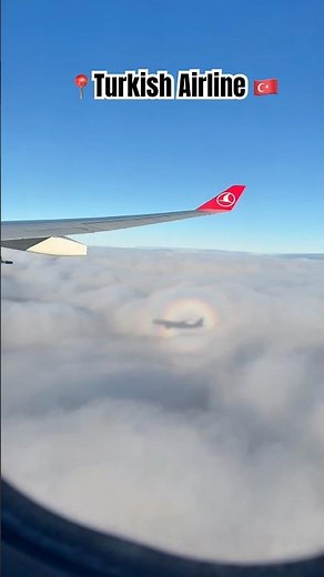 Sun Reflection on Turkish Airlines Plane Over Istanbul ✈️☀️ | Cinematic Sky View