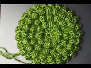 How to crochet the Bobble stitch circle .