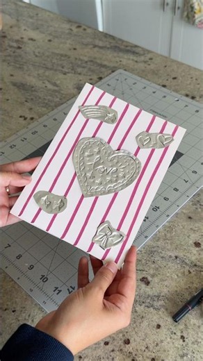DIY CARD in under 10 minutes 💕😍 #diycardideas #embossing