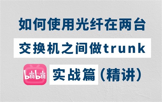 如何使用光纤在两台交换机之间做trunk？