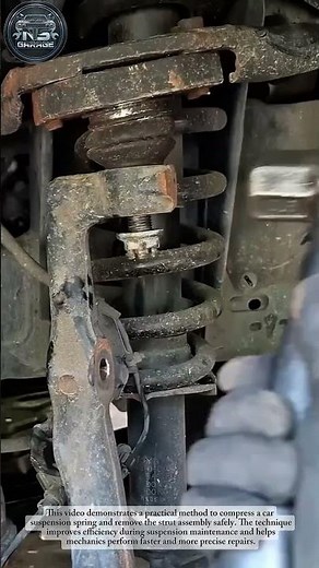 Strut Spring Compression Trick | Fast Car Suspension Repair Method#mechanic #shorts#usa