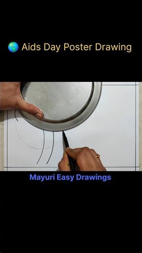 🌎 Aids Day Poster Drawing Easy #shorts