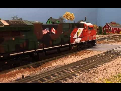 My friends HO scale layout for ￼Canadian national 3015 and 3233