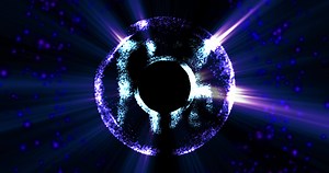 Abstract energy sphere made of particles, magic ball, molecule plasma orb, Mystical visual special effects. 3D render. 4K loop