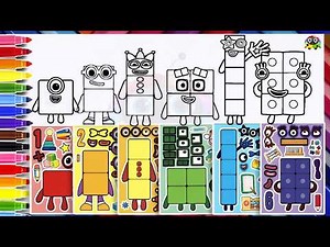 Numberblocks Face Stickers | Learn Colors , Shapes & Numbers For Kids & Toddlers
