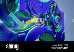 Conceptual 3D animation of an anatomical ear and sound waves Stock Video Footage - Alamy