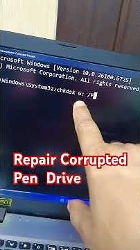 Repair Corrupted Pen Drive using cmd