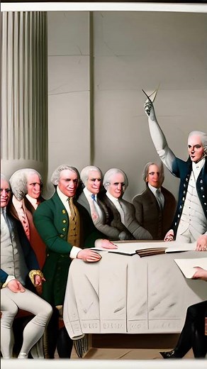 1787 The Signing of the United States Constitution in Philadelphia Historic Moment #history