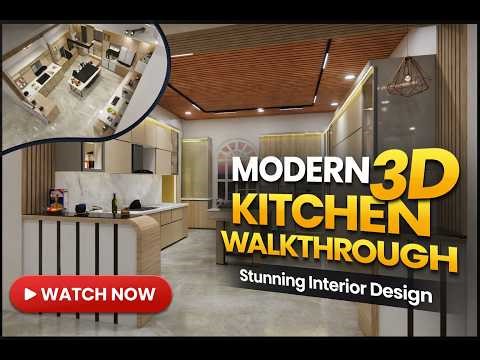 Enscape “Modern Kitchen Interior Design | 3D Walkthrough | Kitchen Ideas”