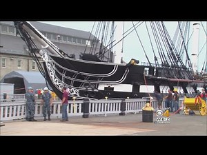 USS Constitution Hits The Water Again
