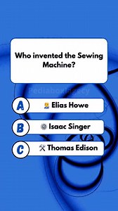 🧵 Invention Spotlight: Who Invented the Sewing Machine? #quiz #QuizTime #noblequiz #fun #fblifestyle | Pediabox Lagecy