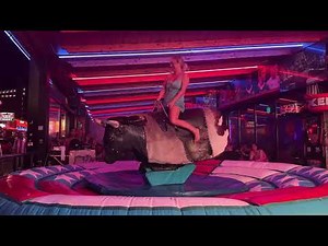 Girl s Clothes FALL OFF on Bull Ride in Benidorm! 2024